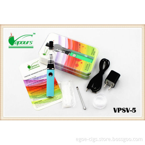 Portable 360mah Elips E Cig , Dry Herb Vaporizer Pen With Glass Globe Pyrex Wax